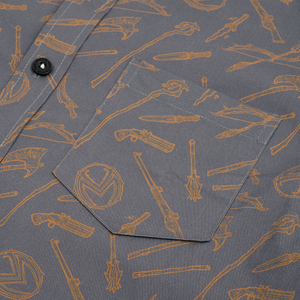 Vox Machina Weapons Button Down Short Sleeve Shirt