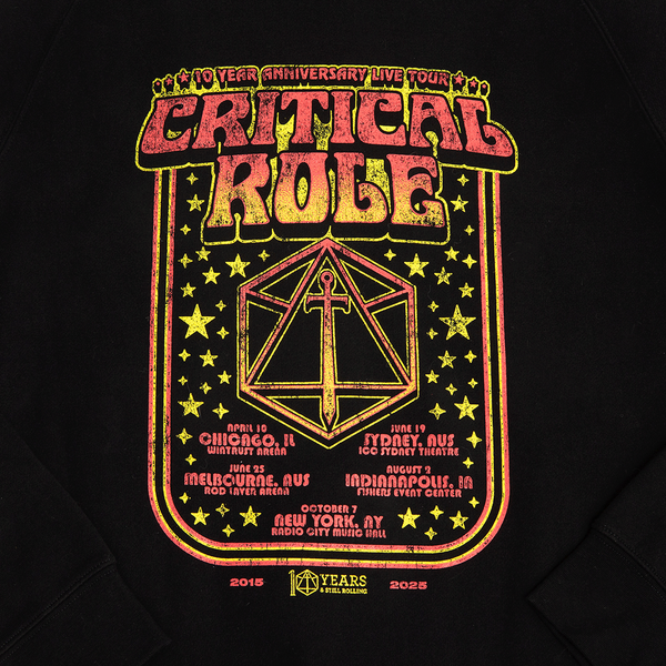 Critical Role 10 Year Anniversary Live Tour Hoodie