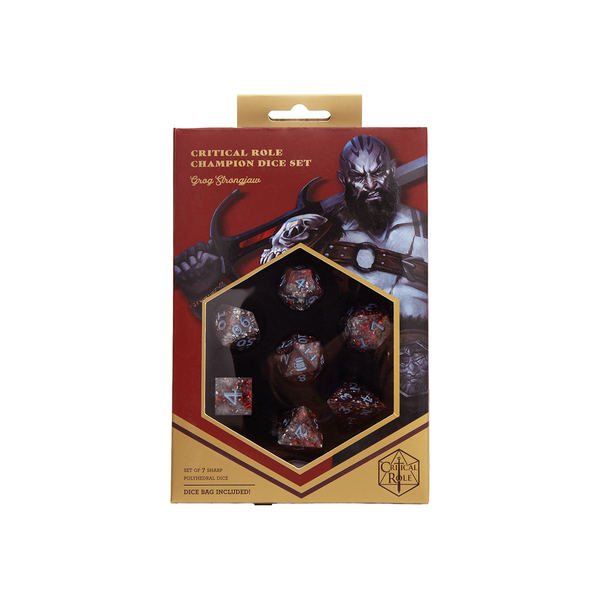 Critical Role Champion Dice Set: Grog Strongjaw