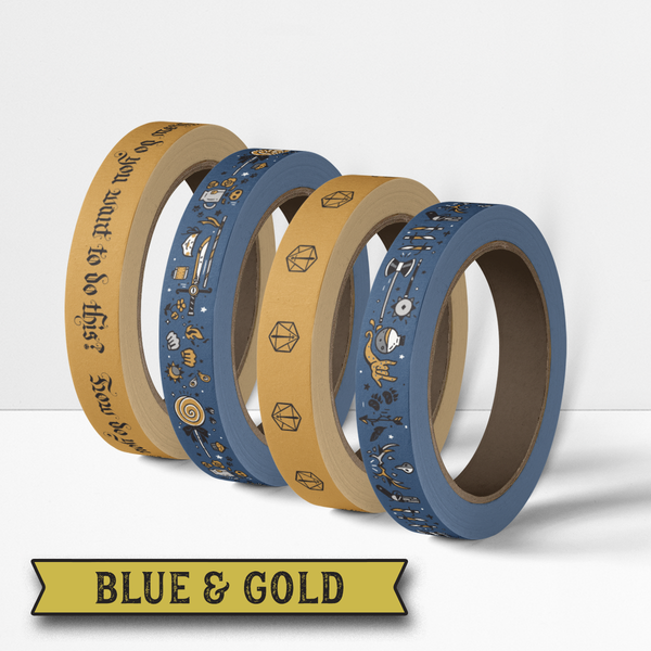 Critical Role Washi Tape 4 Pack: Blue & Gold